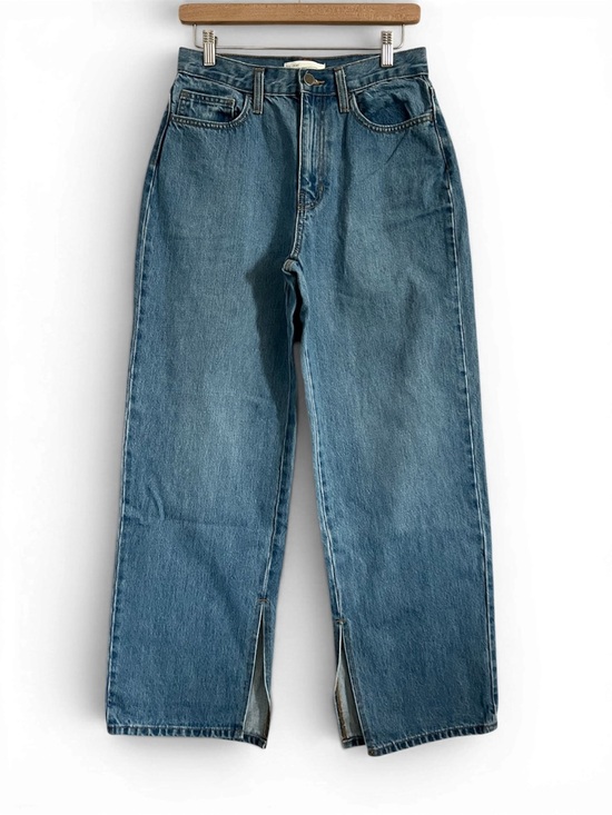 OAK + FORT Other - Oak + Fort Wide Leg Jeans Split Hem High Rise Organic Cotton Size 28
